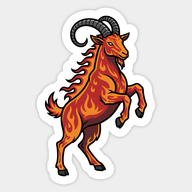 Year of the Fire Goat 2027 Sticker by CreativeSage